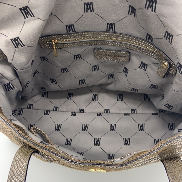 Antonio Melani silver snakeskin metallic satchel - Picture 11 of 12